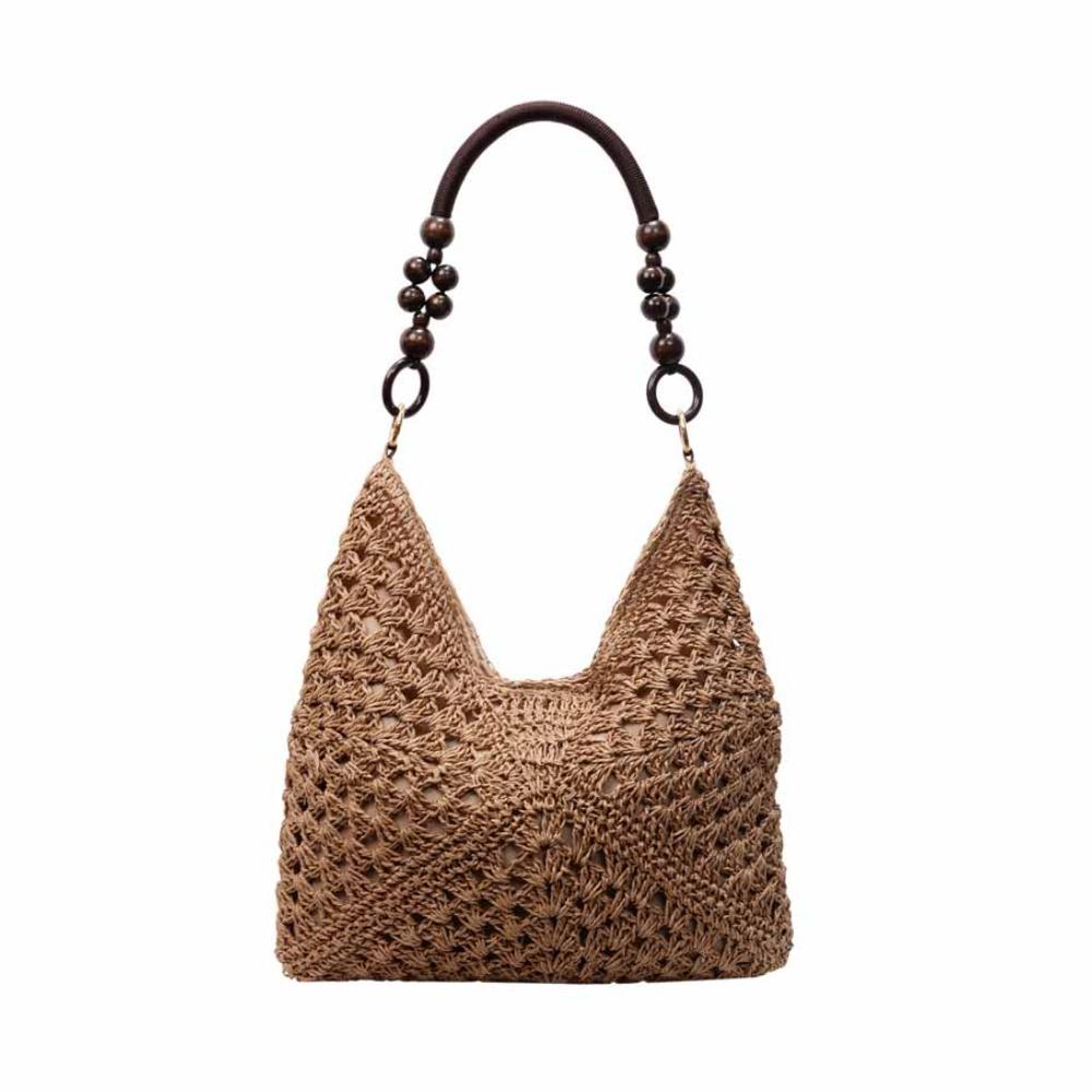 Beach Handbag Straw Woven Bag Tote Bag Hollow Shoulder Bag Fashion Bohemian Beach Bag  Holiday