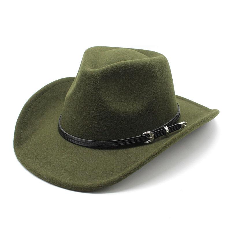 British Felt Hat Retro Top Hat Woolen Men'S And Women'S Western Cowboy Hat, Felt Hat
