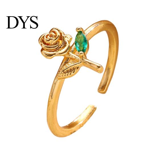 Daily Wear Adjustable Ring Rose Flower Stackable Band for Women Girls Layered Carving Wrap Open Jewelry Gift Birthday Valentine's Day