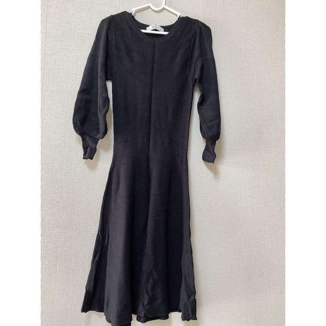 X0350 Women s Dress Knit Dress Lily Brown Black