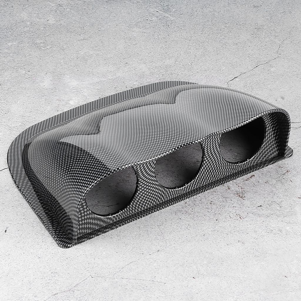 2in Triple Dash Gauge Pod 3 Hole Dashboard Meter Mount Bracket Universal Auto AccessoryCarbon Fiber
