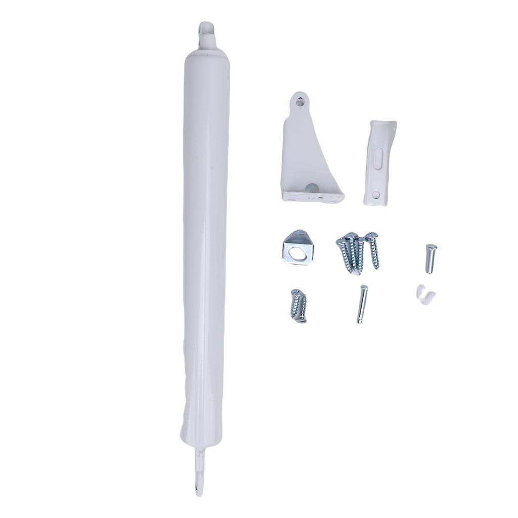 Screen Storm Door Closer White 33CM Quiet Closing Adjustable Cushion Speed Pneumatic Door Closer for Wood Door Metal