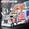 1:24 Peterbilt 389 American Heavy-duty Truck Alloy Model Car Diecast Vehicle Sound Light Gift Collectible Display