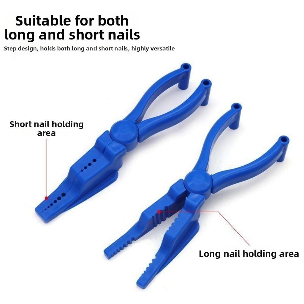 Plastic Sliding Joint Nail Holding Pliers Anti-Slip Nailing Auxiliary Clamp Hammering Nails