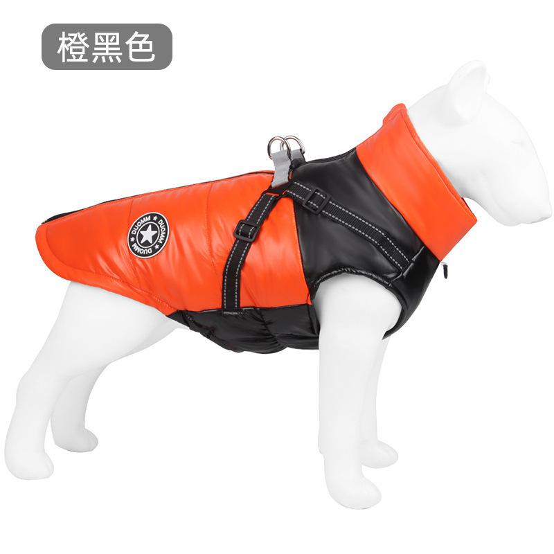 Autumn and winter pet cotton clothes warm dog jacket waterproof and windproof puppy cotton clothes thickened dog clothes winter S