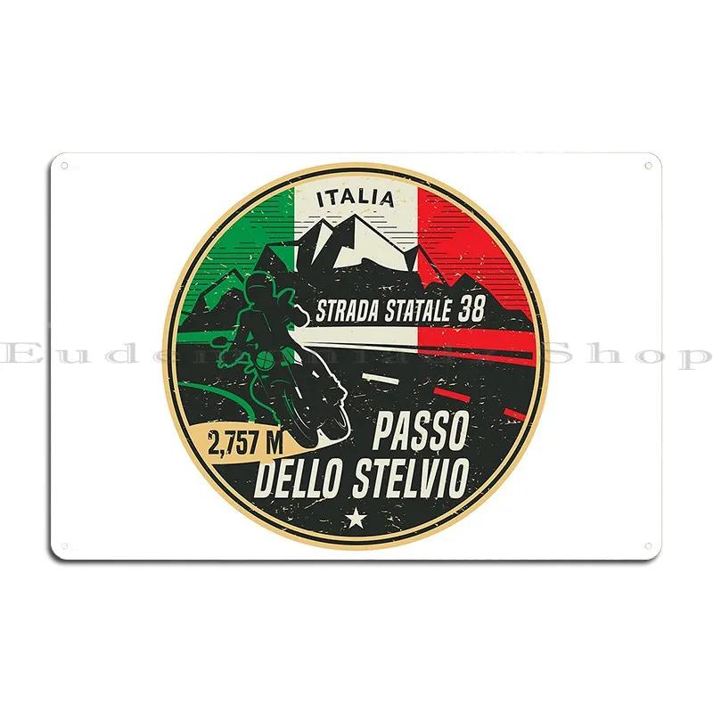 

Stelvio Pass Italy Metal Signs Garage Living Room Rusty Personalized Cave Tin Sign Poster 20x30cm