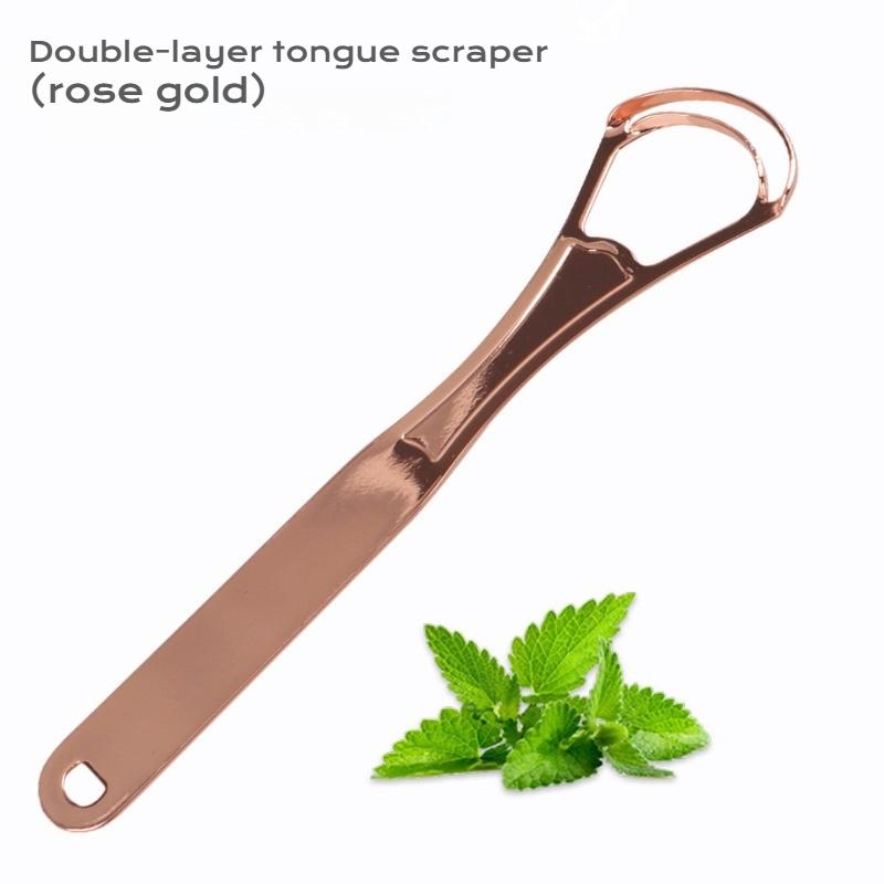 1/2/4 Pcs Reusable Stainless Steel Tongue Scraper Cleaner Fresh Breath Coated Oral Hygiene Care Tools