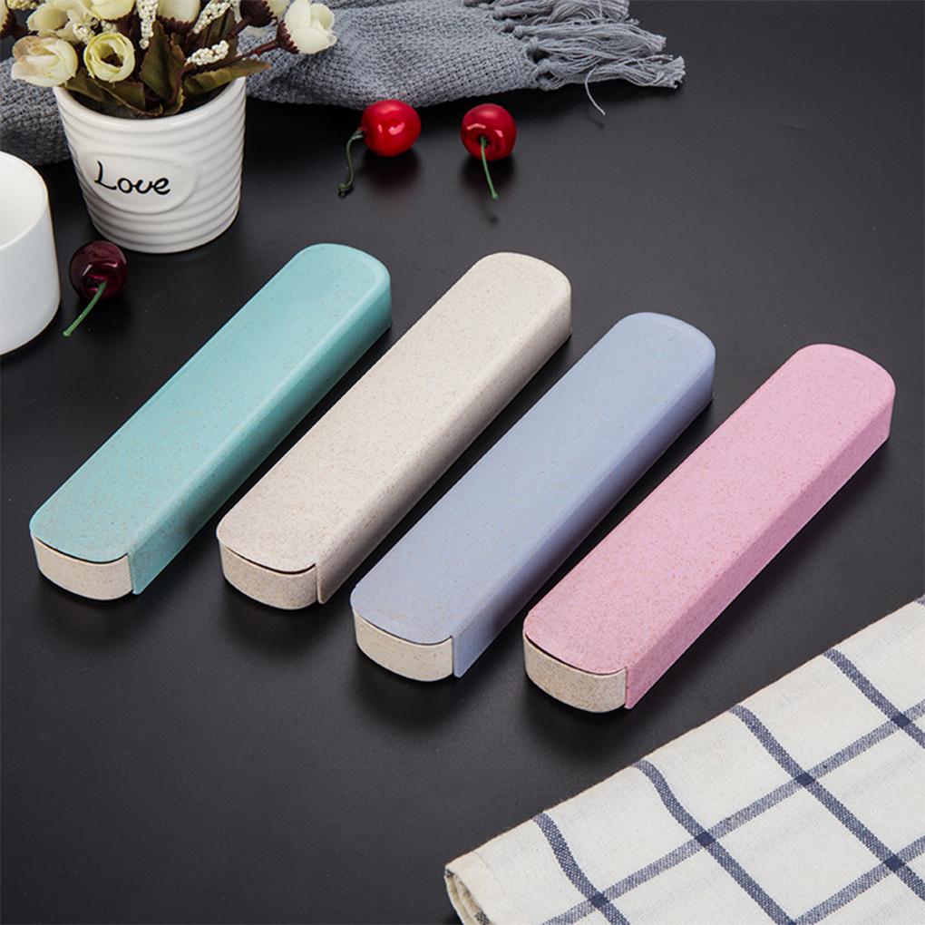 Box Cutlery Tableware Travel Case Food Fork Chopstick Bag Cover Spoon Storage Outdoor Practical Container Children