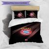 Set Biancheria da Letto 3 Pezzi Stampato Bayern Monaco Traspirante Copripiumino con Federe Biancheria da Letto Decorativa per Camera da Letto Casa