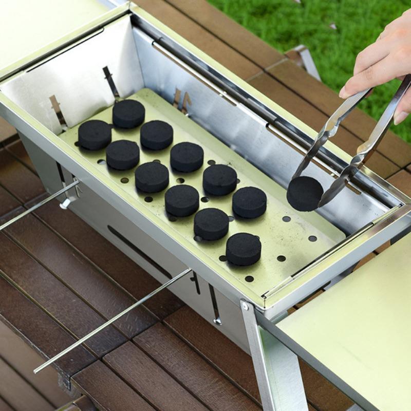Barbecue Grill Barbecue Grill Household Indoor Outdoor Camping Charcoal Stainless Steel Portable Folding Barbecue Rack