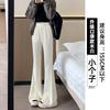 Micro-pull sweatpants women's new spring and autumn drape straight sweatpants small casual black flared pants
