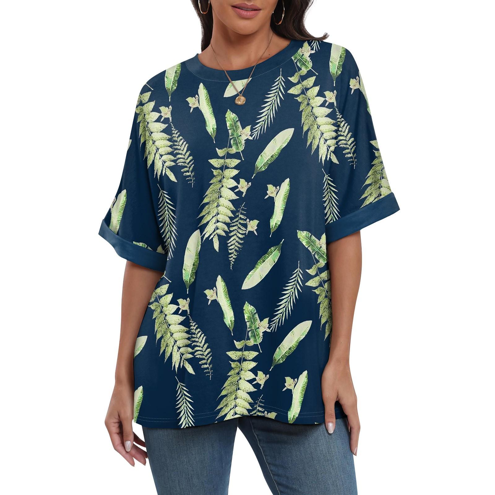 Женская свободная футболка оверсайз с принтом — фото 14