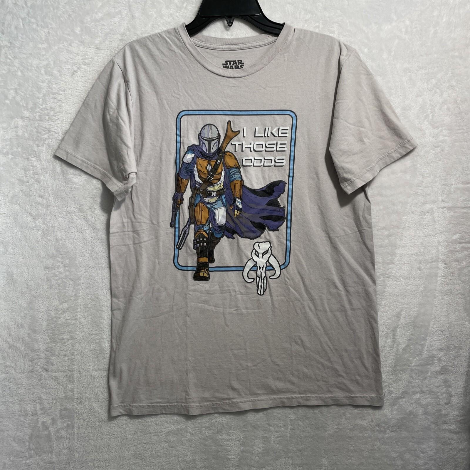 Mad Engine Mens T Shirt Star Wars Gray Large Cotton Graphic Short Sleeve Crew S