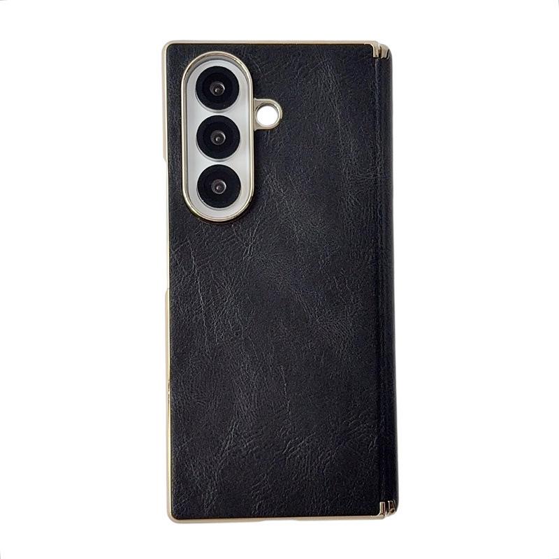 Samsung Z Fold7/6/5 Leather Drop-proof Protective Phone Case with Foldable Screen Hinge.