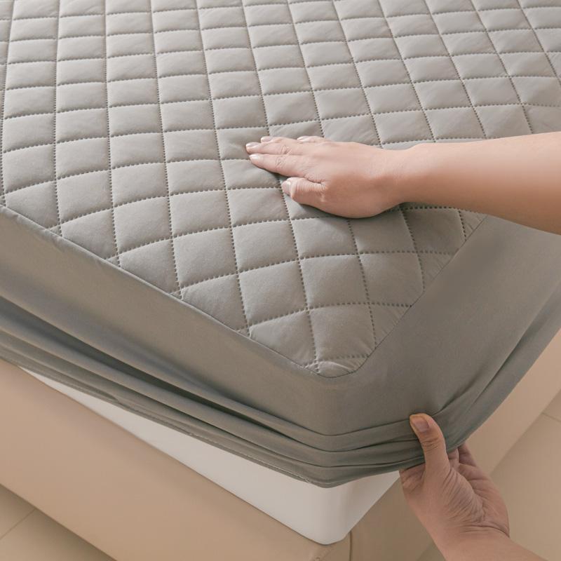 Waterproof Mattress Protector Cover Bed Fitted Sheet Single/Double/135/150/160 Muti Size Gray/White/Blue/Red No Pillowcases