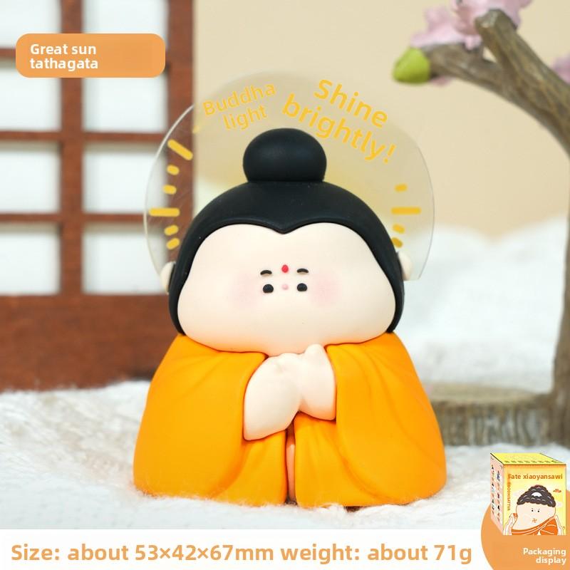 Relating To The Little Bodhisattva Figurine, This Cute Little Figurine Is A Cartoon Gift Made of Resin, and It Is A Shockproof Toy.