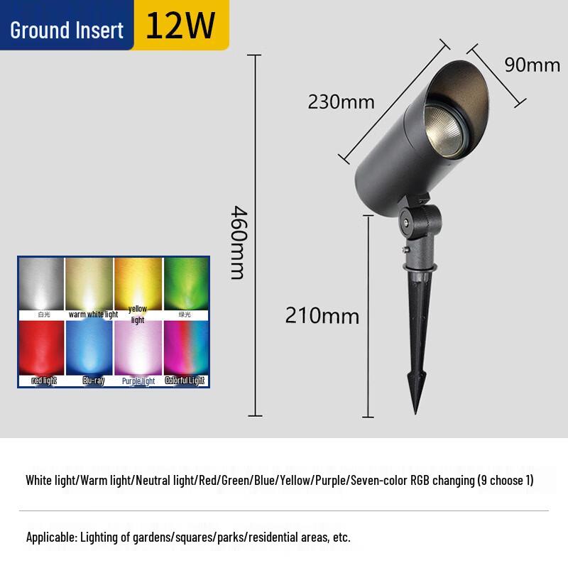 Outdoor LED Ground Plug Spotlight