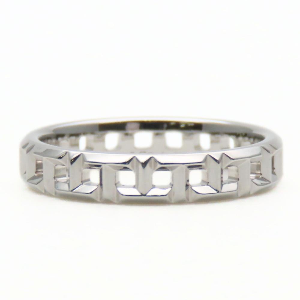 Used TIFFANY&Co. Ring T Turnalow EU#48.5 K18 White Gold 2.9g White Gold Jewelry