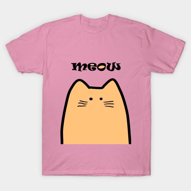 T Shirt Women Orange Meow Harajuku Print Kawaii Tshirt Summer Short Sleeve Female T-Shirt Top Tee