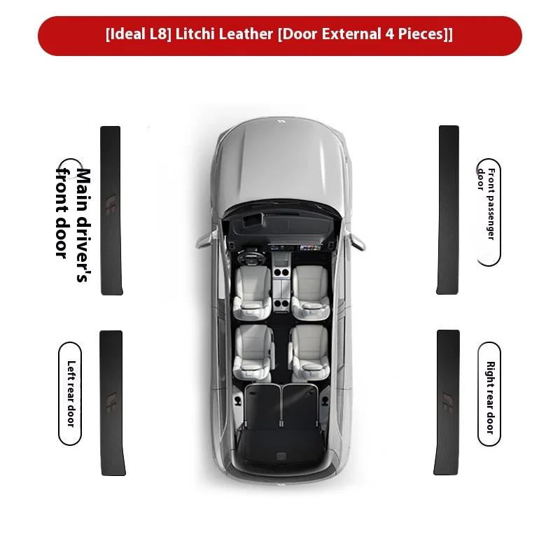 Voor Li Lixiang L6 L7 L8 L9 Auto Leer Drempelstrip Bescherming Anti-Stap Sticker Interieur Accessoires
