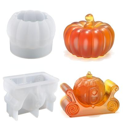 3D Pumpkin Shape DIY Candles Mould Candle Mold Aromatherapy Plaster Candle Silicone Mold Aroma Wax Soap Halloween Candles Mold