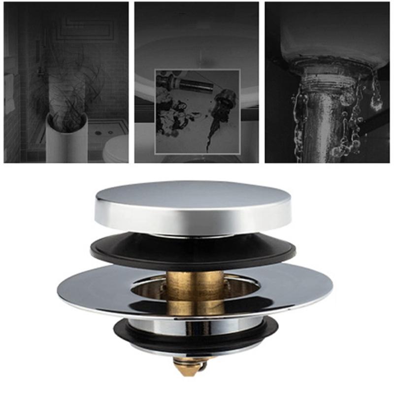 easy installs Bathtub Drain Replacement Trim set  Finish Bathtub Drain Assembly with Toe Tap Stoppers for Household