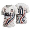 USA Soccer Printed Short Sleeve T-Shirt for Casual Everyday Wear