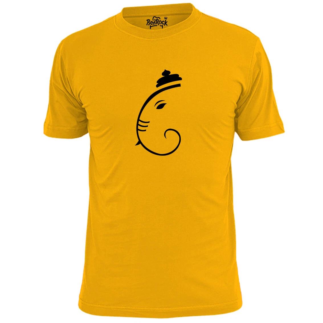 Mens Ganesha Outline T shirt Hindu God Elephant M