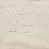 FILA Milano Series Fashion Trend Retro Sports Style Letter Print Loose Hoodie Women hoodies Wheat Flower-Gray F11W545202FBG