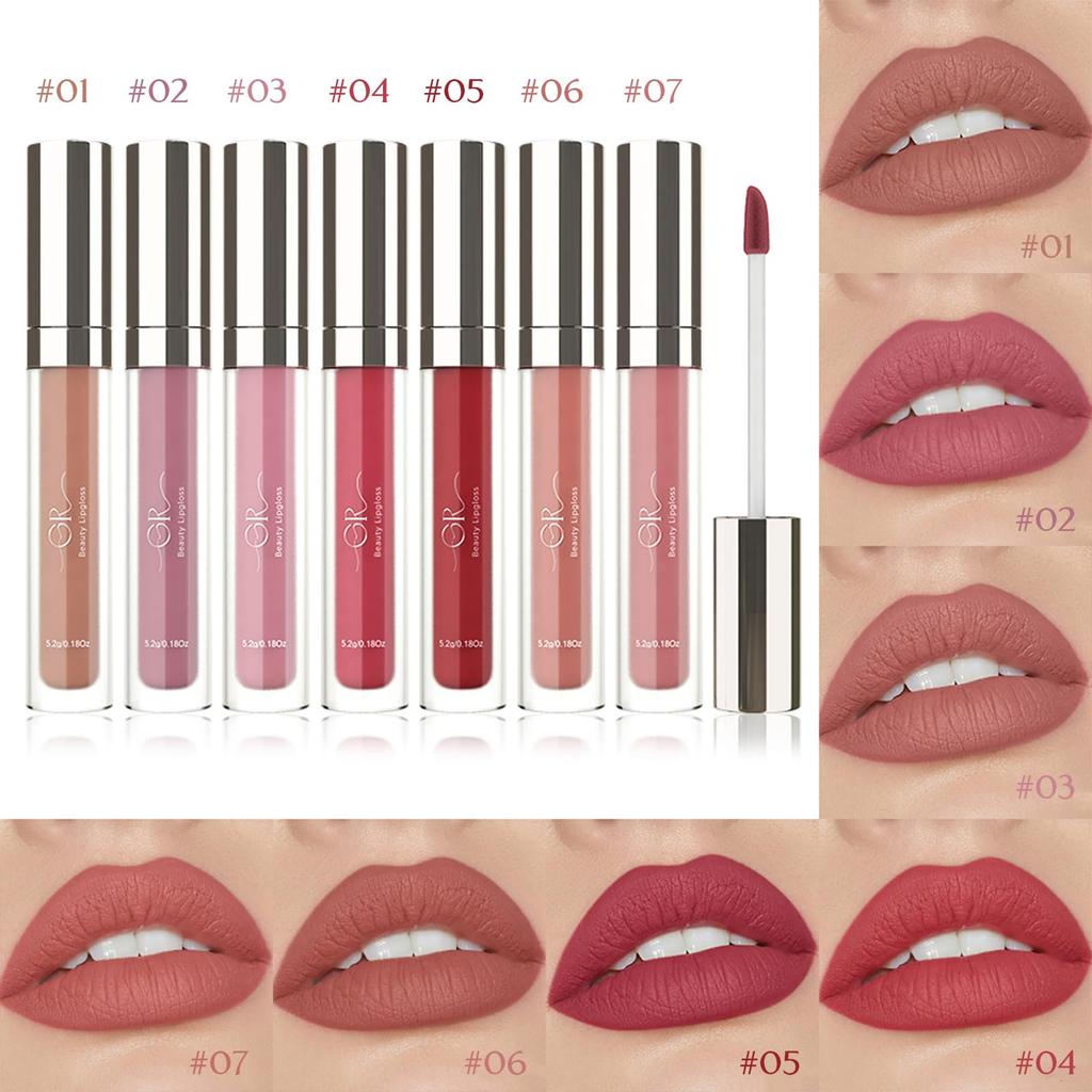 Gevlonecirly Lip Lipstick with High Moisturizing Honey Rich Pink Gloss, Long-Lasting Color, Shine, Healthy, 5.2g, 07#Smash