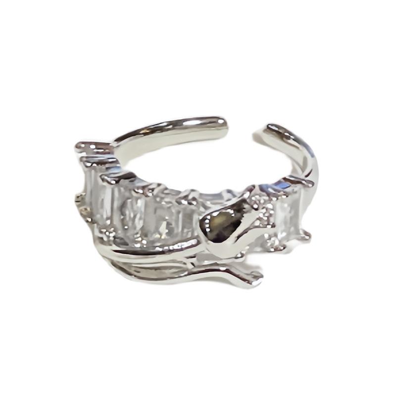 Super Sa Personalized Light Luxury Diamond-Encrusted Zircon Series Ring Niche Design Temperament High-End Accessories