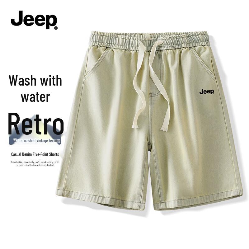 Jeep Мужские выцветшие повседневные джинсовые шорты L