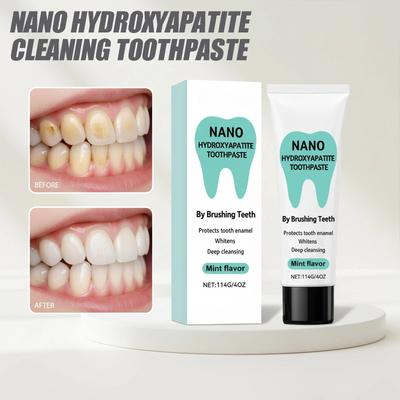 Nano Hydroxyapatit Tandkräm Tar Bort Gula Tänder Rengör Tandfläckar Långvarig Fräsch Mun Mintig Fräsch Munvård Tandkräm