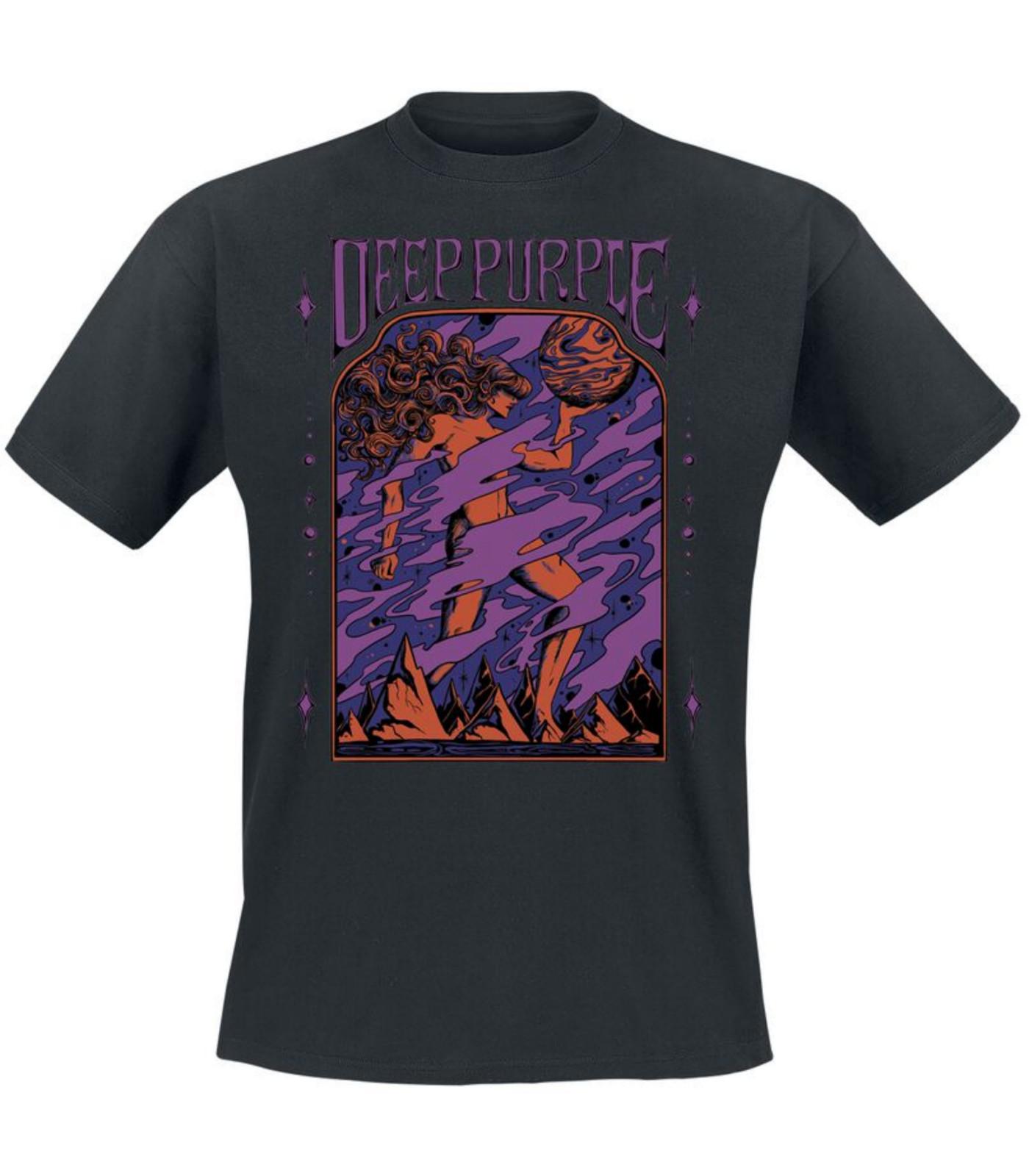 

The Goddess Tee T-Shirt Mens Womens Tees Top black by Deep Purple Men Round Neck 100% Cotton S
