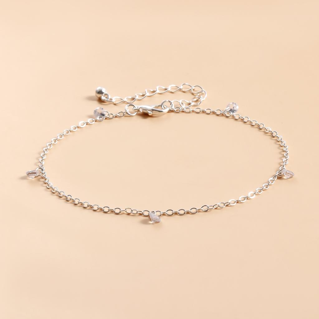 Accessories, Metal Chain Beach Anklets, Bohemian Fashion Rhinestone Feet