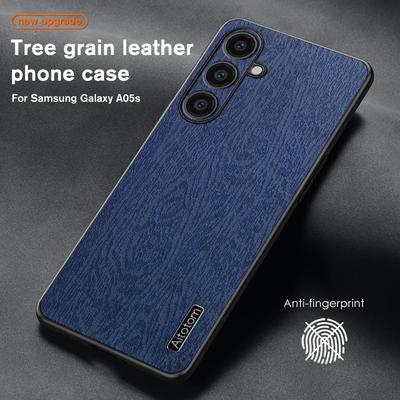 For Samsung Galaxy A55 A35 A25 A15 A05 A05S 4G 5G Back Shell Tree Leather Pattern Phone Case Soft Frame Protect Fundas