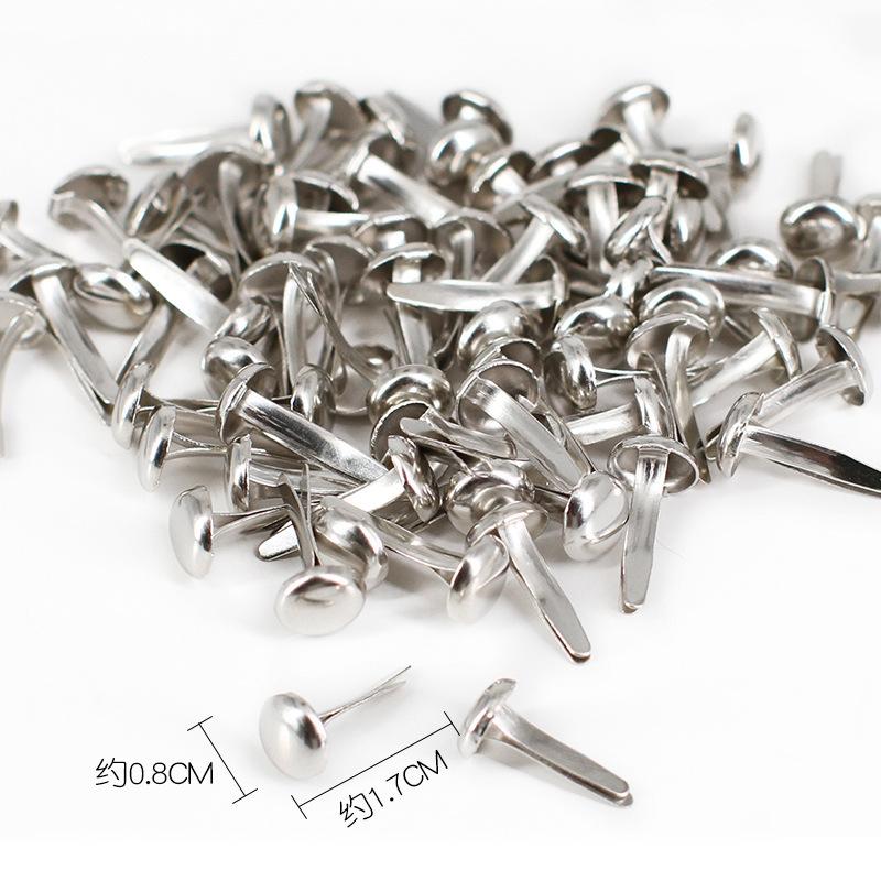 100pcs/Bag Mix Pattern Round Metal Brads DIY Scrapbooking Crafts Accessories For Home Decor Embellishment Fastener Supplies