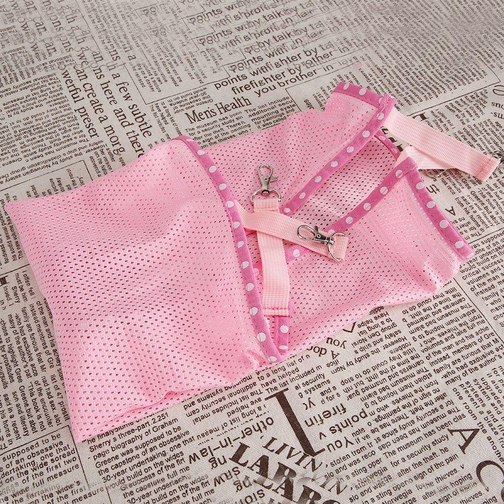 Winter Sommer Zwei Seiten Multifunktionale Tragbare Atmungsaktive Netz Haustier Hängematte Hängebett für Katzen Hunde(Rosa S)