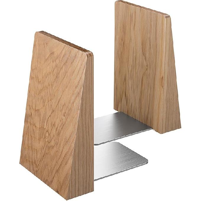 Walnut Book Ends Heavy Duty Handmade Book Ends for Shelves Decorative Bookends to Hold Heavy Books (Black Walnut Wood Large) Ash Wood Small