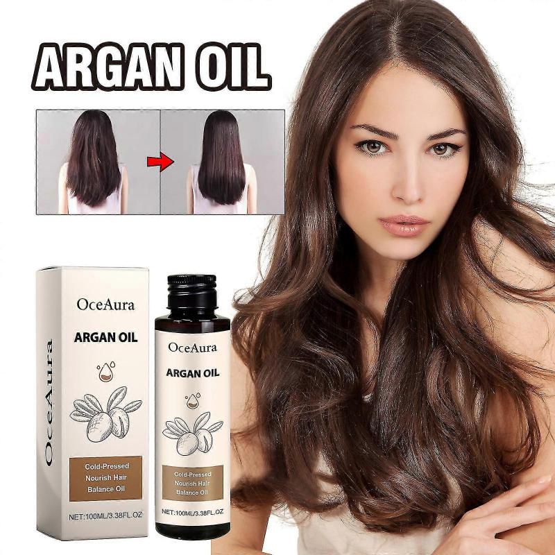 Bio Natürliches Reines Arganöl für Haarwachstum, Kaltgepresst Nährt das Haar Ausgleichendes Öl Arganöl für Geschädigtes Haar Nährt Haar & Kopfhaut Glatte Haut
