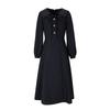 SOUP Neck Ribbon Antique Button Dress (Oy9Opc2)