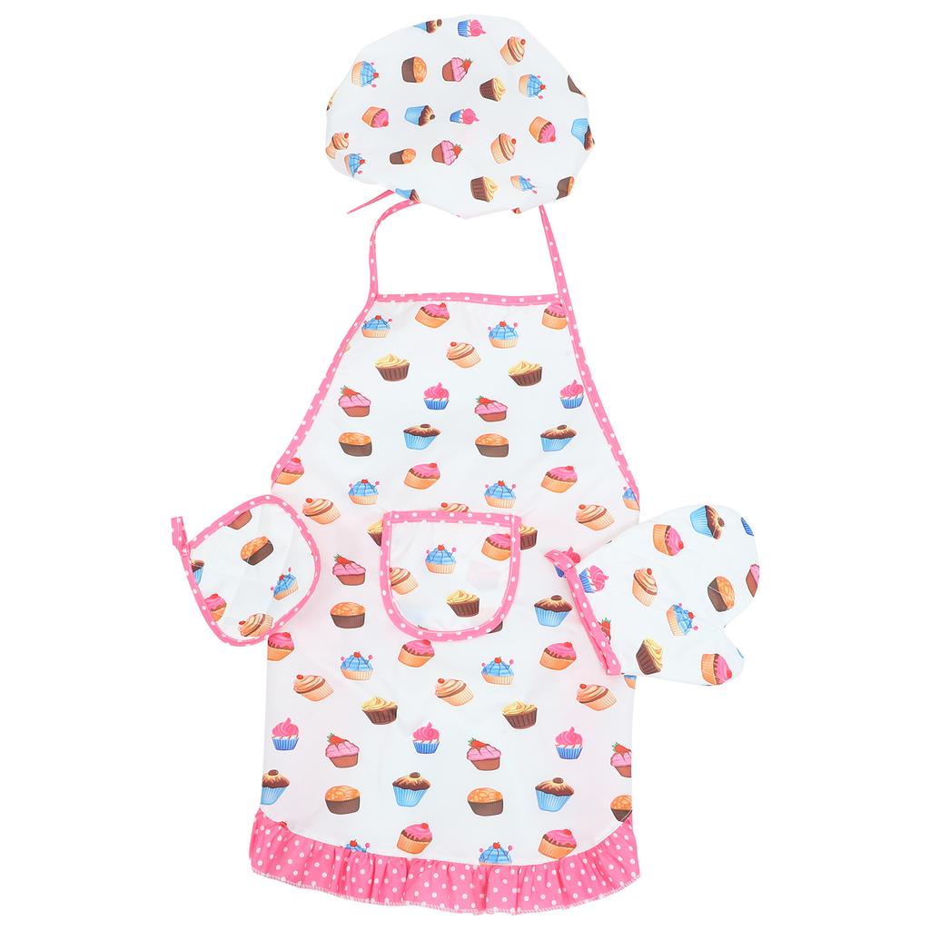 Kids Apron Children's Kitchen Supplies Cooking Boys Tool Toy Aprons for Chef Hat and White Girls Kits Toddler