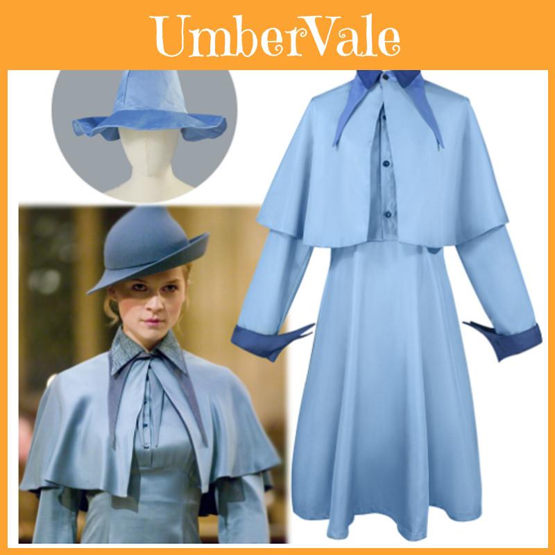 Harry Potter Beauxbatons School Uniform Fleur Delacour Costume Set For Cosplay