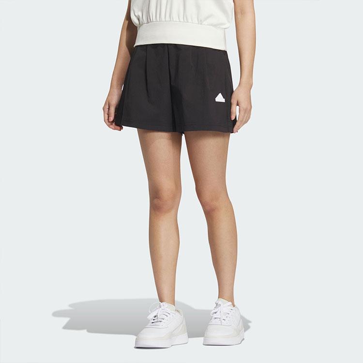 Adidas Tech Woven High-Rise Elastic Waist Sports Shorts Women Black IM8827