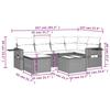 VidaXL Salon de Jardin avec Coussins 7 pcs, Canapés de Terrasse, Ensemble de Meubles de Patio, Mobilier d'Extérieur, Gris 3220469