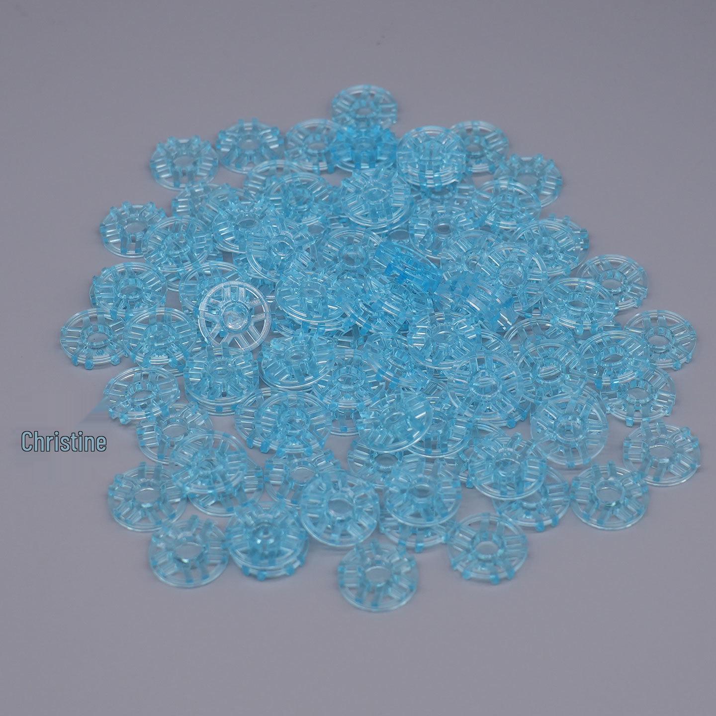 Handmade Transparent Snowflake Wheel Blocks - Small Particle DIY Assembly Accessories
