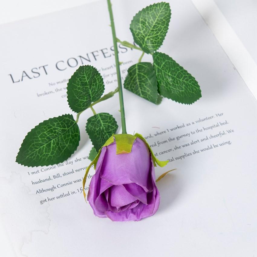 

Artificial Flowers Rose Bouquet Wedding Decor Wreaths Festival Vase Filler For Decoration Diy Home Garden Party Fake Plant props 10 Pieces фіолетовий