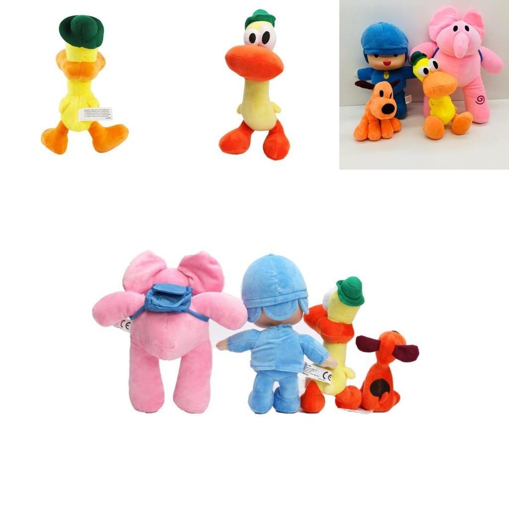 Adorable Set Of 4 Pocoyo Elly Pato Loula Soft Plush Stuffed Figure Toy Dolls For Kids