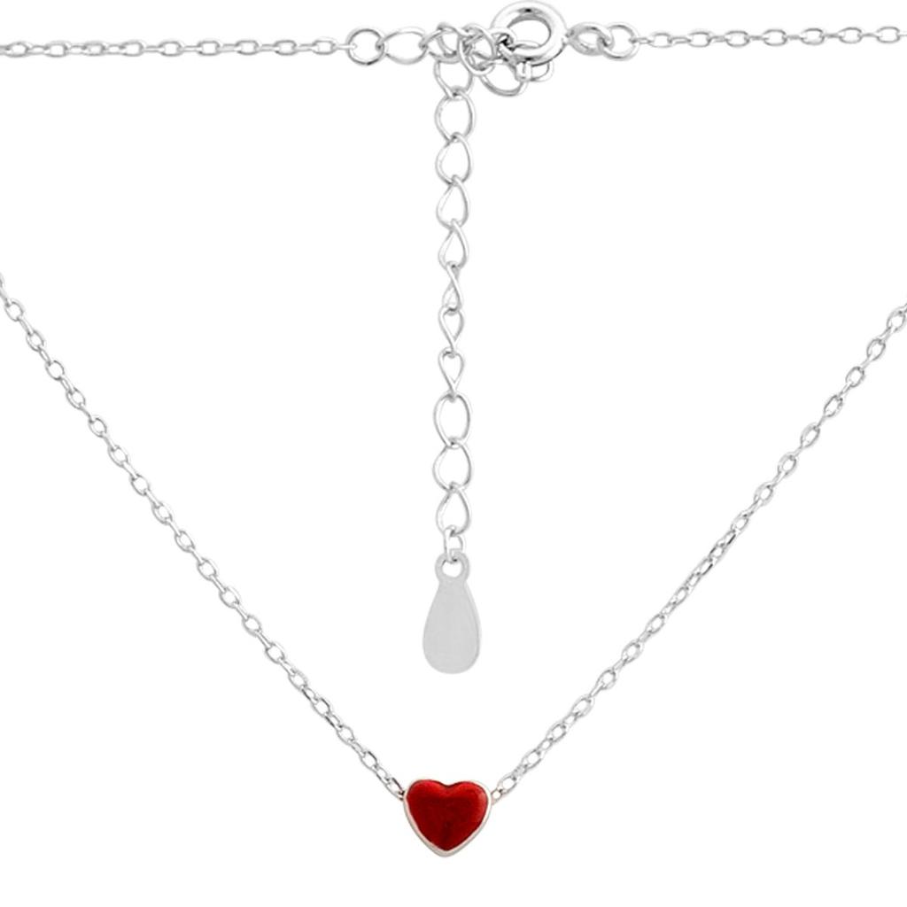 Silberne Halskette mit Emaille, Produktgewicht 1,71 g (2144410)