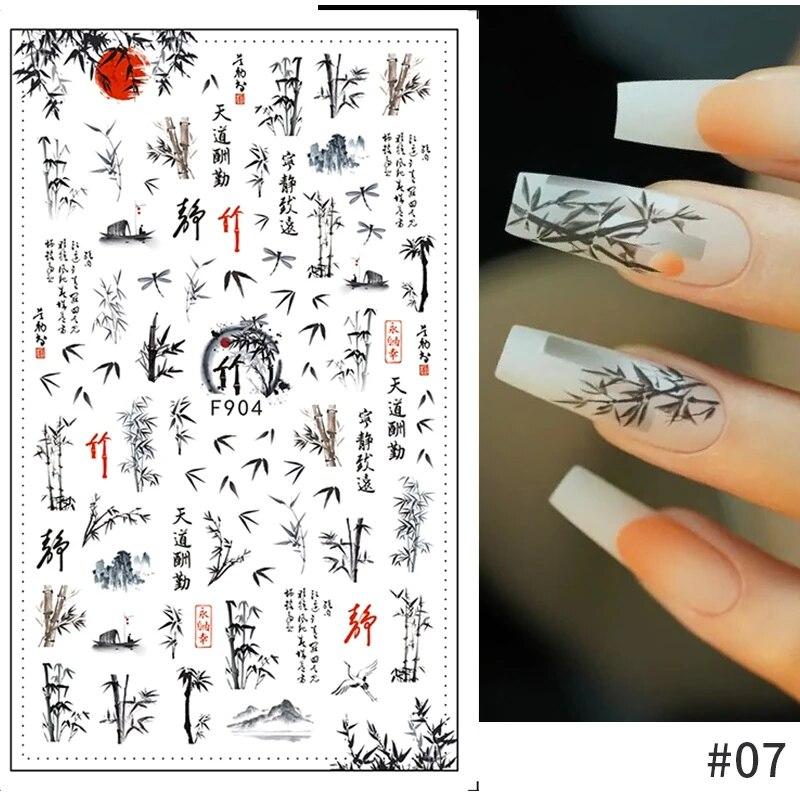 3D lepidlo Květiny Nálepka na nehty Tulipán Okvětní lístky Javor Růže DlY Voděodolné Obtisky na nehty Doplňky pro zdobení nehtů Dekorace na nehty